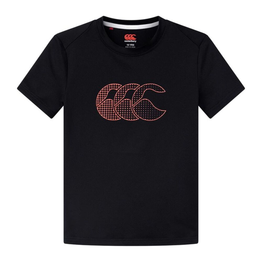 Canterbury Childrens/Kids Tempo+ Printed T-Shirt / Black